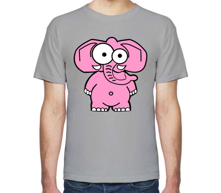 Слоненок мужская футболка с коротким рукавом (цвет: меланж)