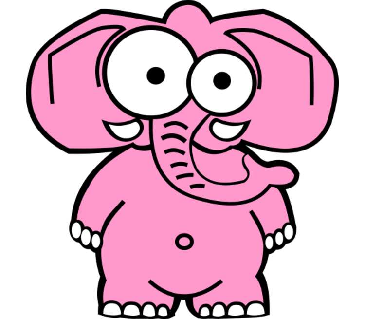 Слоненок детская футболка с коротким рукавом (цвет: розовый меланж)