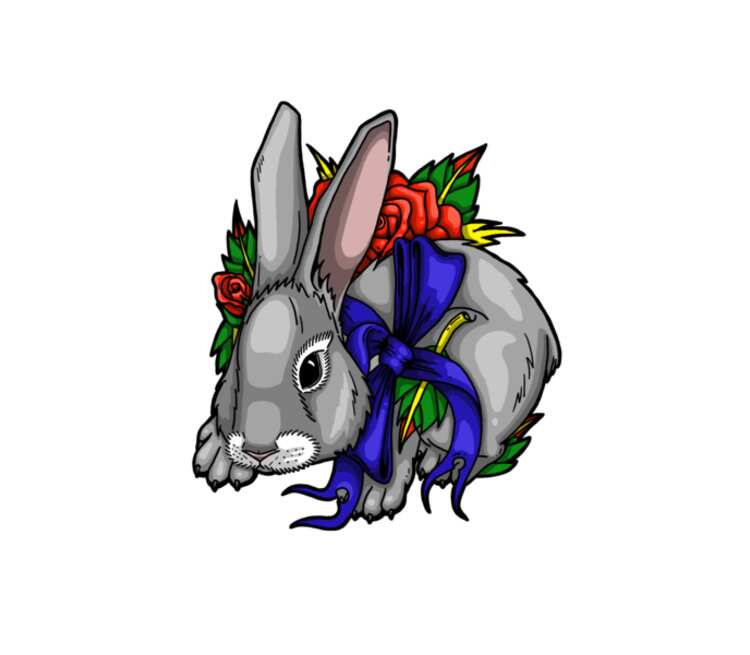 Кролик кружка хамелеон двухцветная (цвет: белый + красный)