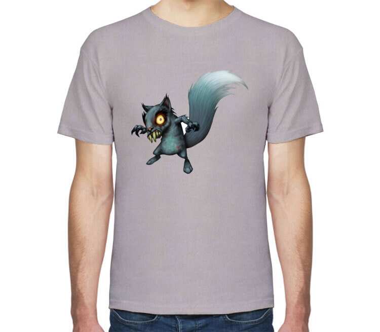 Злобный скунс мужская футболка с коротким рукавом (цвет: серый меланж)