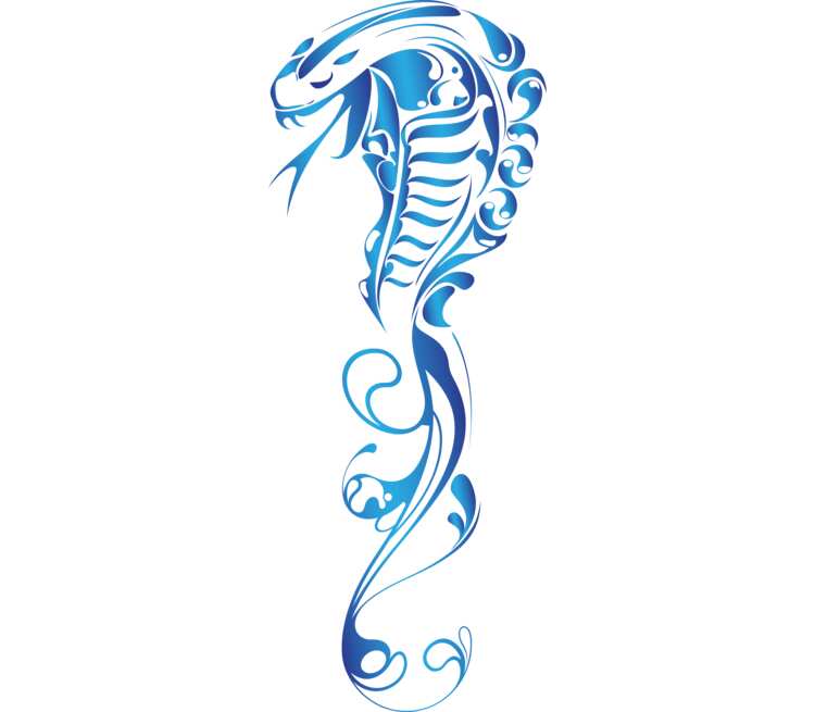 Змея кружка с кантом (цвет: белый + синий)
