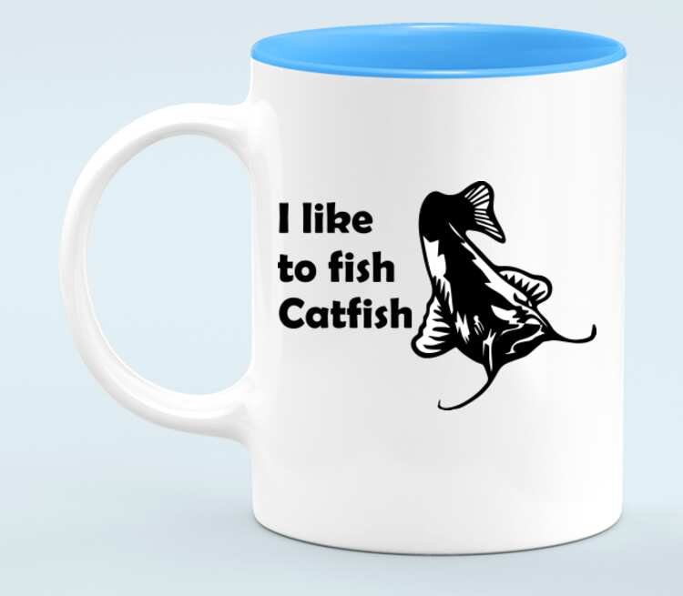 I like to fish Catfish кружка хамелеон двухцветная (цвет: белый + голубой)