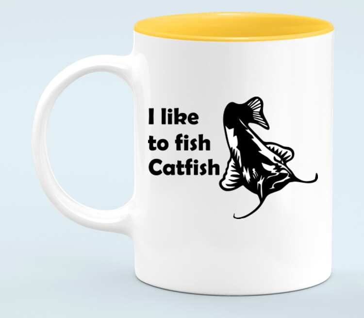 I like to fish Catfish кружка хамелеон двухцветная (цвет: белый + оранжевый)