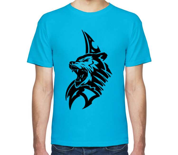 Bear мужская футболка с коротким рукавом (цвет: голубой)