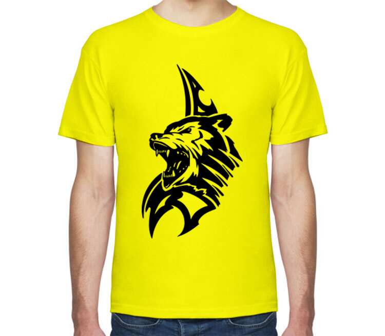 Bear мужская футболка с коротким рукавом (цвет: лимон)