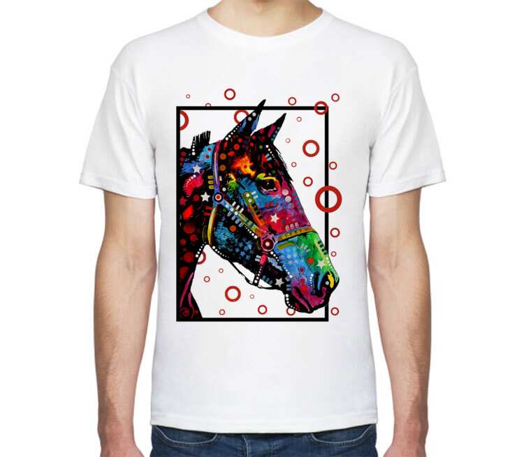 Horse of a Different Color мужская футболка с коротким рукавом (цвет: белый)