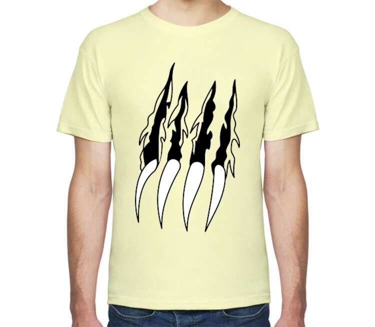 Когти мужская футболка с коротким рукавом (цвет: слоновая кость)