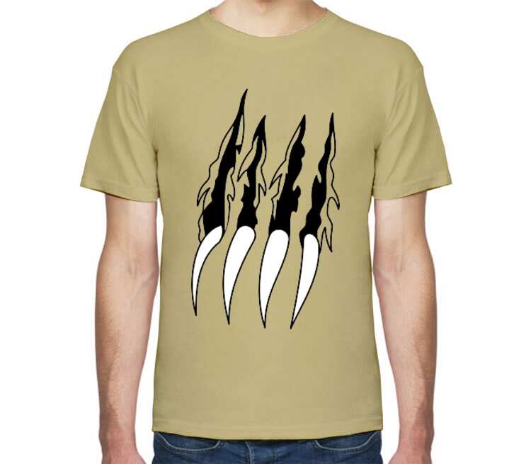 Когти мужская футболка с коротким рукавом (цвет: песочный)
