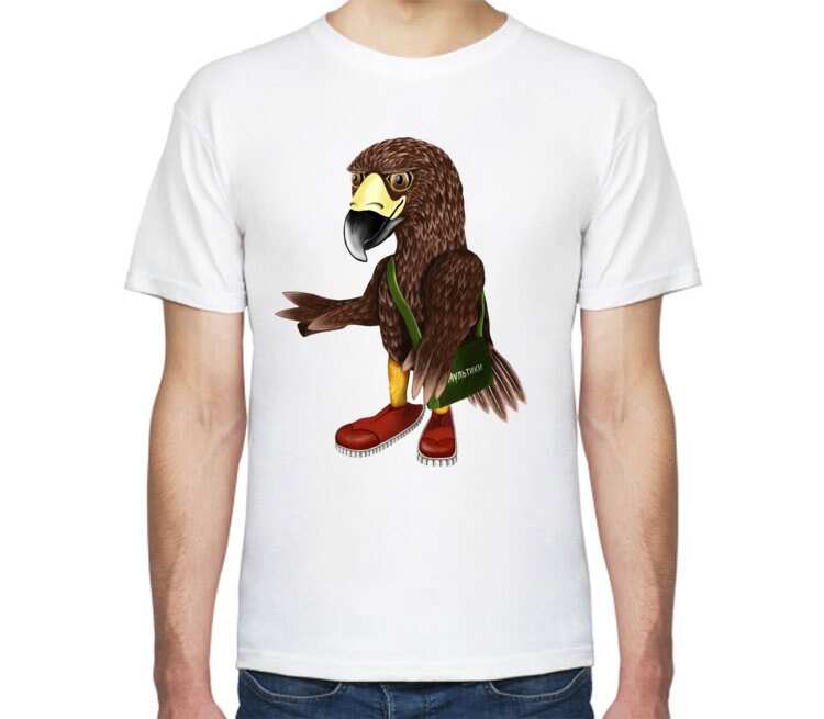 Орел мужская футболка с коротким рукавом (цвет: белый)