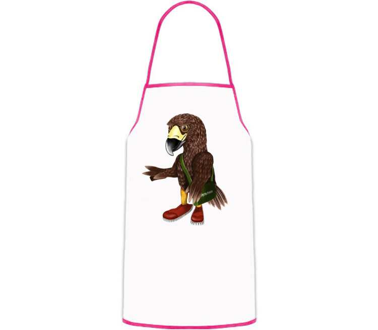 Орел кухонный фартук (цвет: белый + красный)