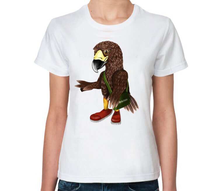 Орел женская футболка с коротким рукавом (цвет: белый)