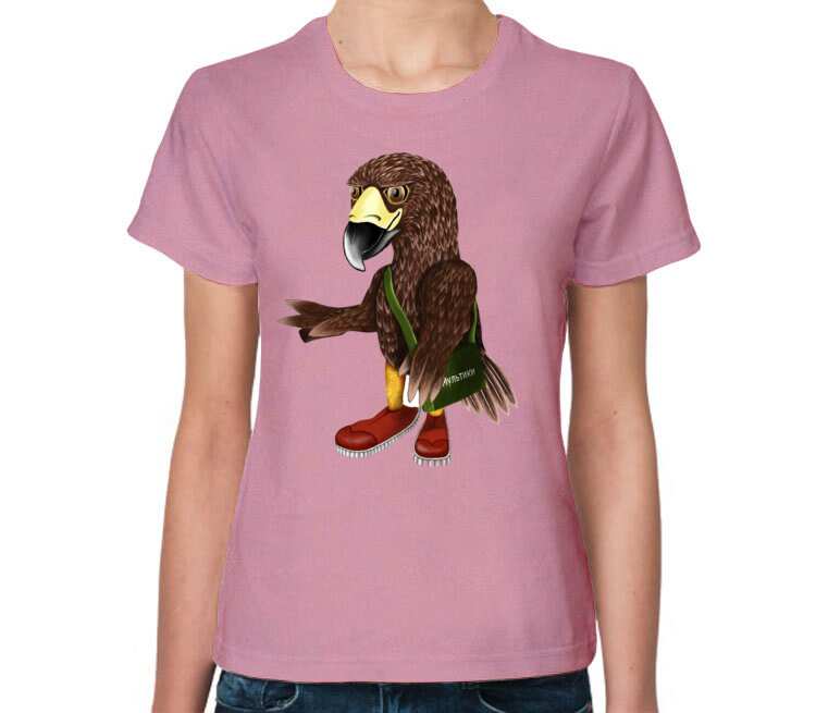 Орел женская футболка с коротким рукавом (цвет: розовый меланж)