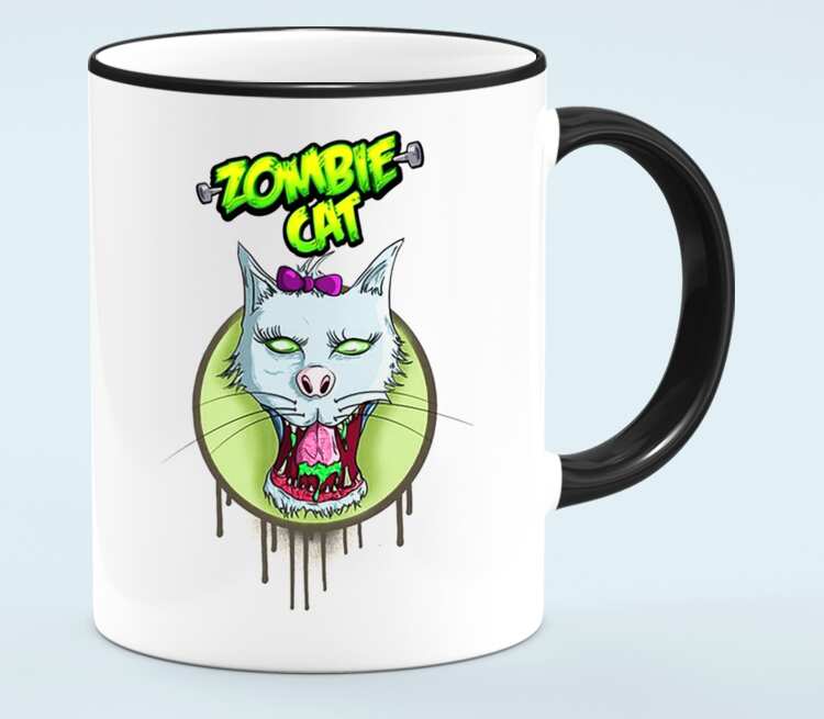 Zombie cats. Футболка с котом зомби. Чёрное белый кот зомби.