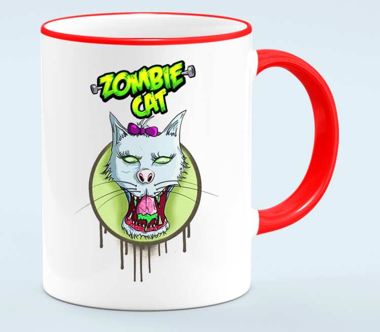 Zombie cats. Футболка с котом зомби.