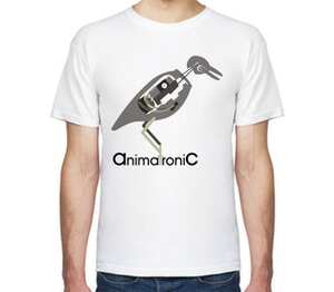Аниматроник (animatronic) мужская футболка с коротким рукавом (цвет: белый)