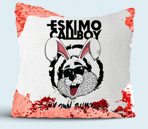 Eskimo Callboy - My Own Summer подушка с пайетками (цвет: белый + красный)