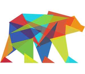 Геометрический Медведь детская футболка с коротким рукавом (цвет: белый)
