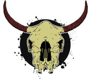 Skull Bull мужская футболка с коротким рукавом (цвет: белый)