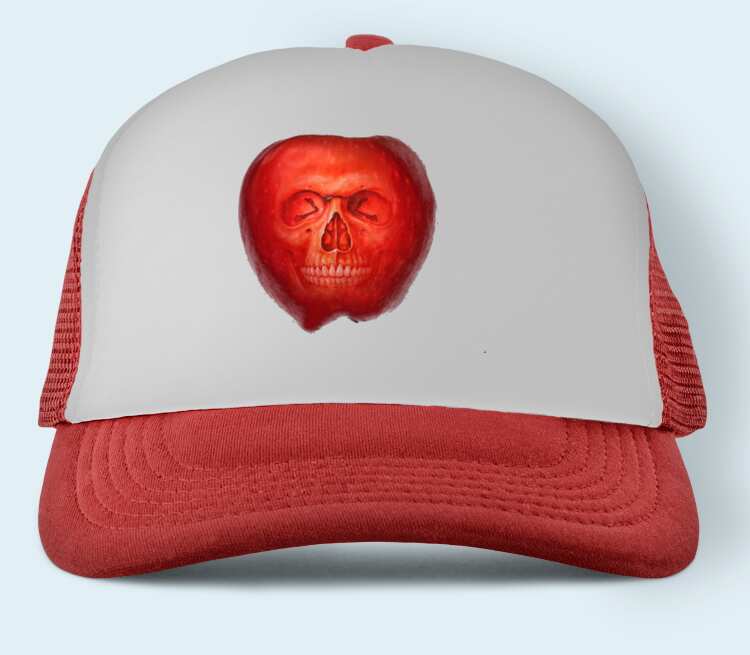Skull Art бейсболка (цвет: красный)