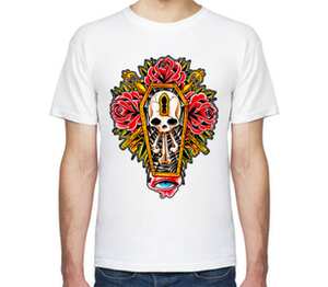 Horror Art  мужская футболка с коротким рукавом (цвет: белый)