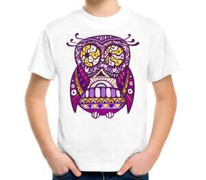 Cова, owl детская футболка с коротким рукавом (цвет: белый)
