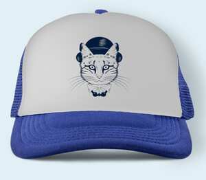 The cat in the hat бейсболка (цвет: синий)