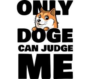 Only Doge Can Judge Me детская футболка с коротким рукавом (цвет: белый)
