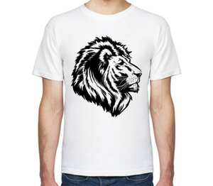 proud lion  мужская футболка с коротким рукавом (цвет: белый)