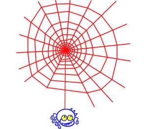 Cobweb - паучек в паутинке кружка хамелеон двухцветная (цвет: белый + красный)