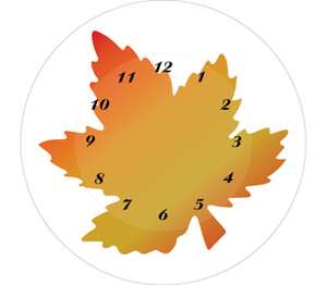 Maple leaf colour - кленовый лист  часы настенные (цвет: белый)