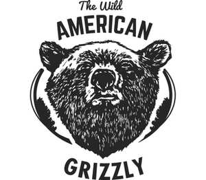 The wild american grizzly - дикий американский гризли женская футболка с коротким рукавом (цвет: белый)