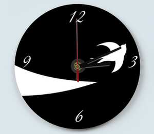 Scratch black - птичка часы настенные (цвет: белый)
