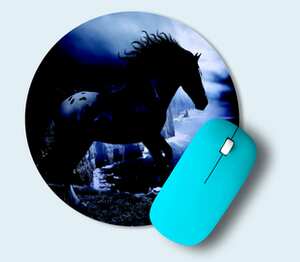 Dark hourse - темная лошадь коврик для мыши круглый с полной запечаткой (цвет: белый)