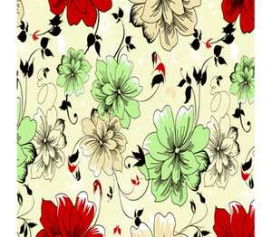 Floral background - цветы подушка с пайетками (цвет: белый + красный)