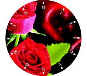 Blossom rose - розы часы настенные (цвет: белый)