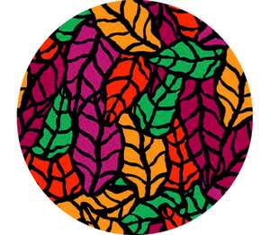 Autumn leaves - осенние листья коврик для мыши круглый с полной запечаткой (цвет: белый)