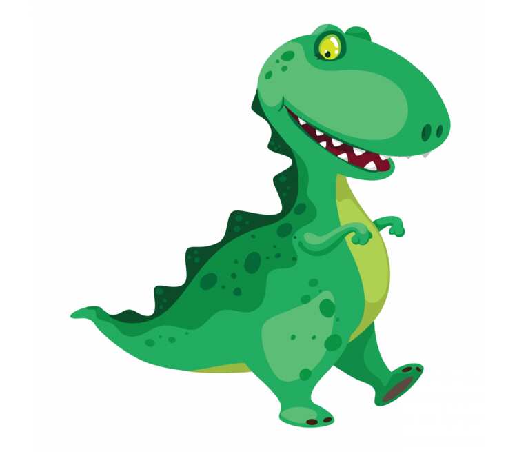 Мультяшный динозаврик кружка с кантом (цвет: белый + светло-зеленый)
