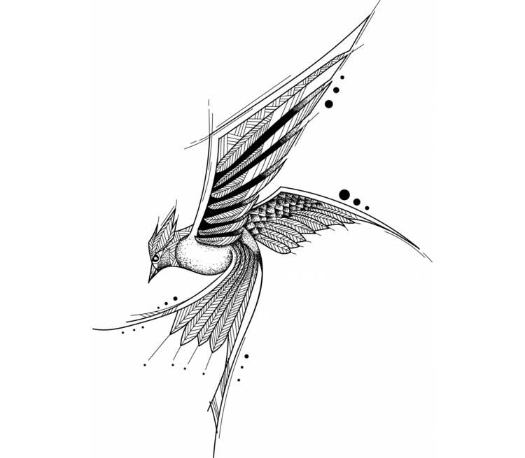 Рисованная птица кружка с ручкой в виде коровы (цвет: белый + синий)