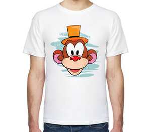 Влюбленные обезьянки мужская футболка с коротким рукавом (цвет: белый)