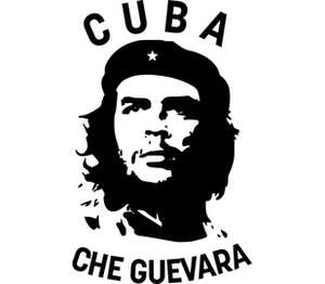 Cuba Эрнесто Че Гевара кружка с кантом (цвет: белый + голубой)