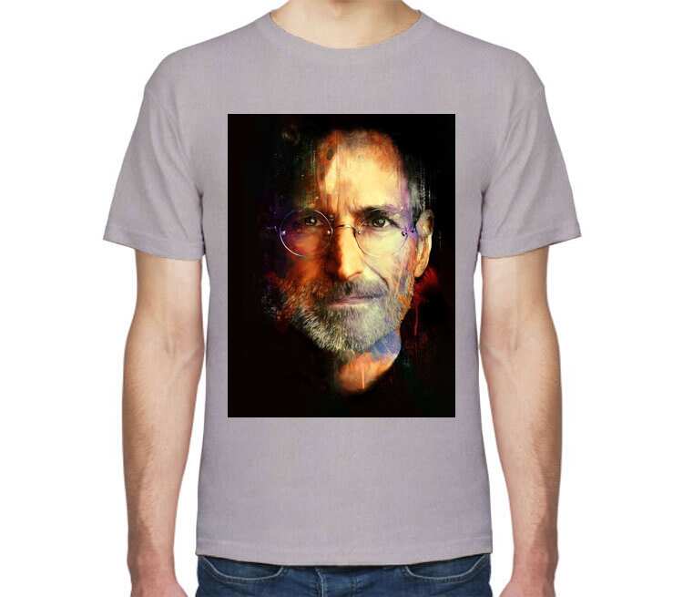 Стив Джобс мужская футболка с коротким рукавом (цвет: серый меланж)