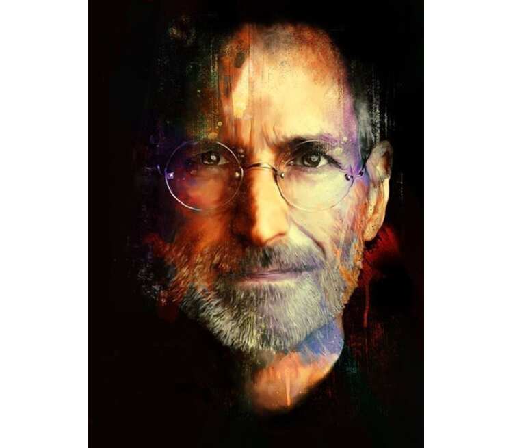 Стив Джобс кружка с кантом (цвет: белый + черный)