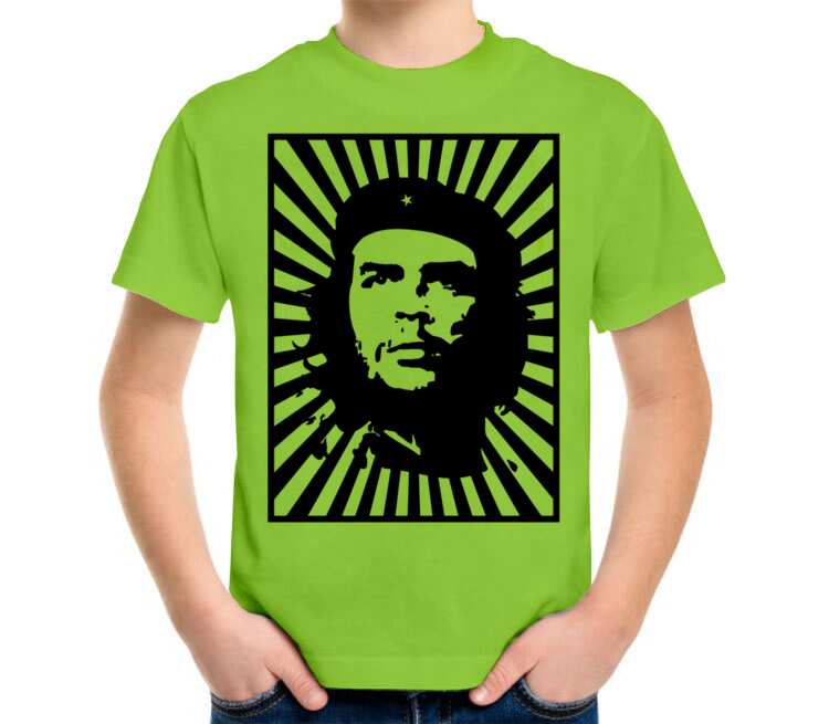Che Guevara детская футболка с коротким рукавом (цвет: салатовый)