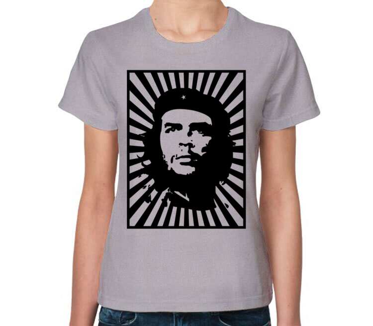 Che Guevara женская футболка с коротким рукавом (цвет: серый меланж)