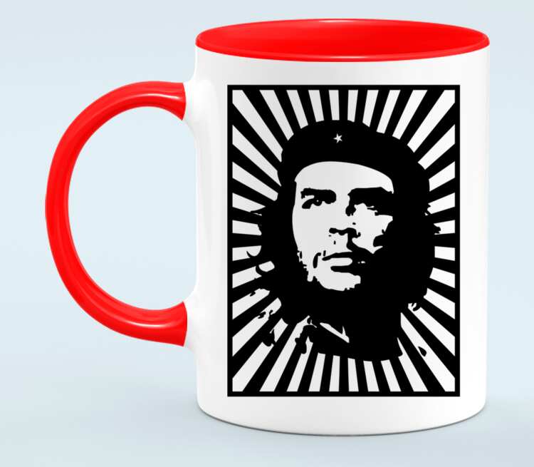 Che Guevara кружка двухцветная (цвет: белый + красный)