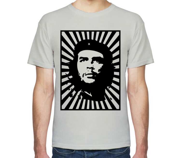 Che Guevara мужская футболка с коротким рукавом (цвет: серебро)