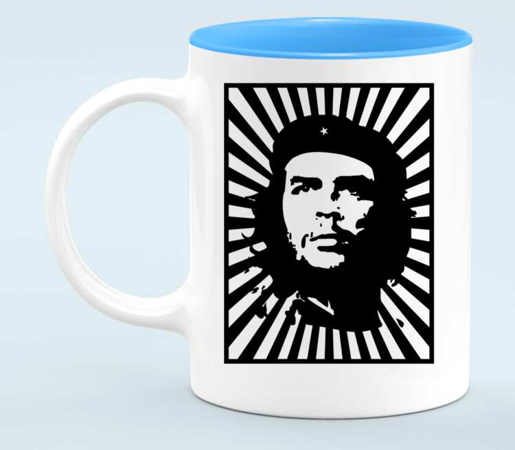 Che Guevara кружка хамелеон двухцветная (цвет: белый + голубой)