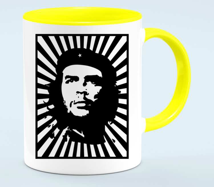 Che Guevara кружка двухцветная (цвет: белый + желтый)