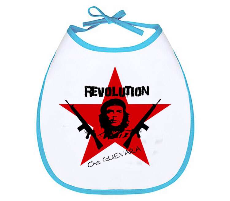Revolution слюнявчик (цвет: белый + синий)