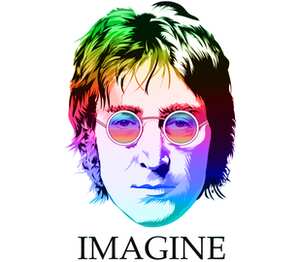 Джон Леннон (John Lennon Imagine) бейсболка (цвет: красный)